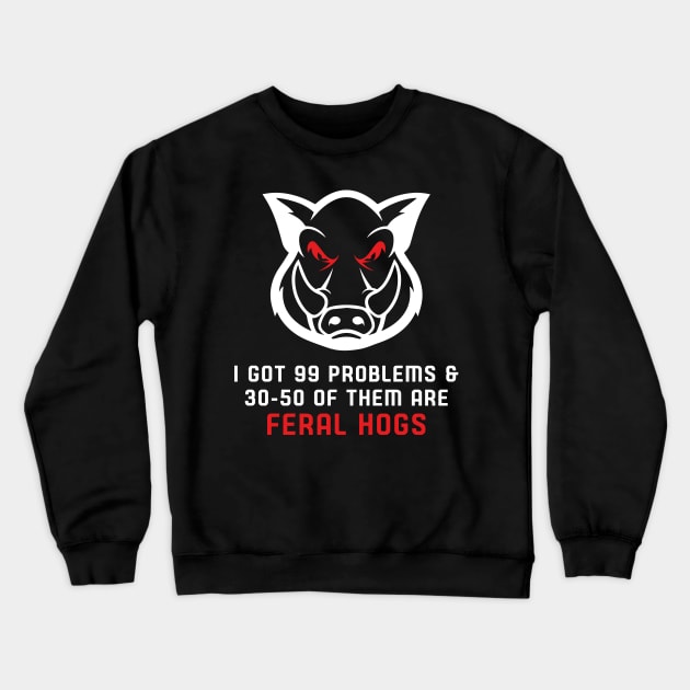 30-50 feral hogs Crewneck Sweatshirt by WildZeal